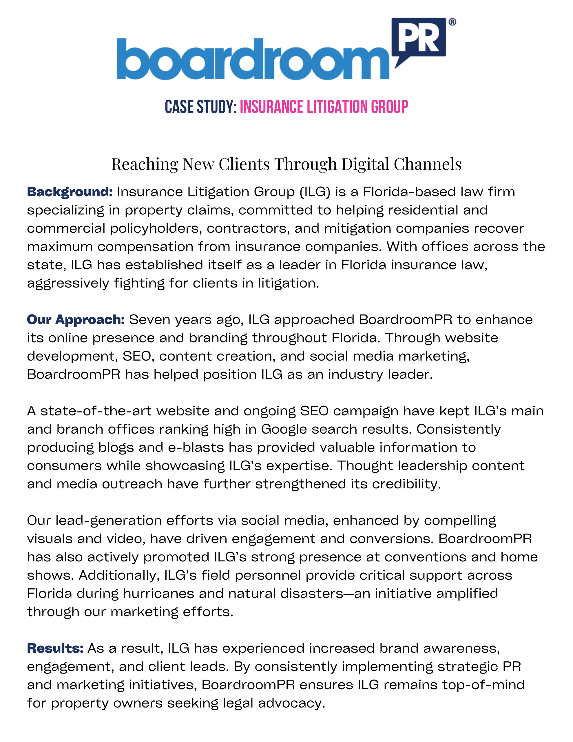 Insurance Litigation Group